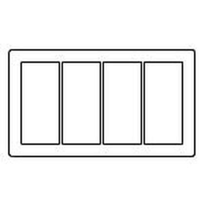 Panasonic Cosmo Series Wide 21 Metal Switch Plate 2-Type 4-Gang WTC9204