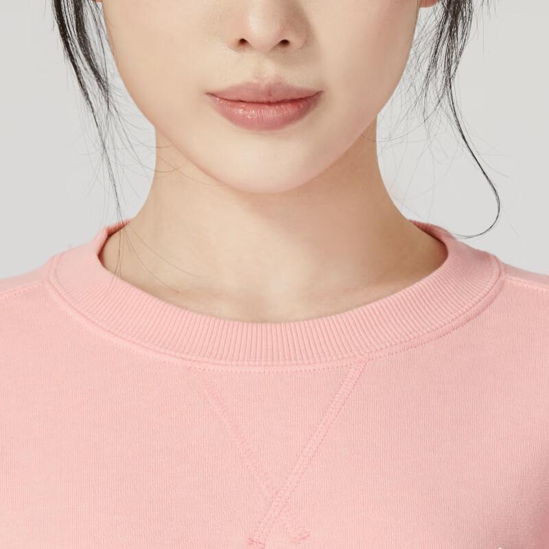 Puma Sports Casual Short Sleeve Crewneck Sweatshirt Women Sweatshirt Pink 623455-63