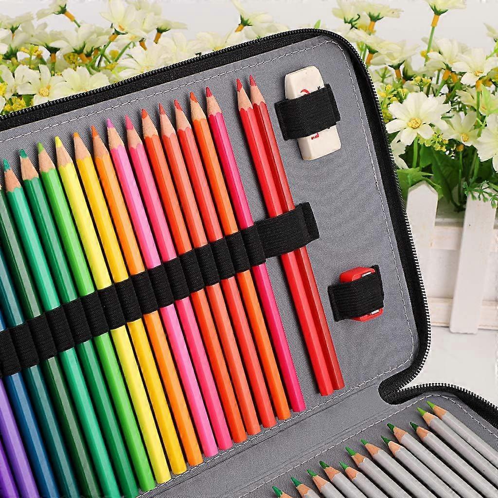 Art Supplies Organizer Colored Pencil Case Multi-Layer Design Portable Artist Student Painting Material Storage Pouch