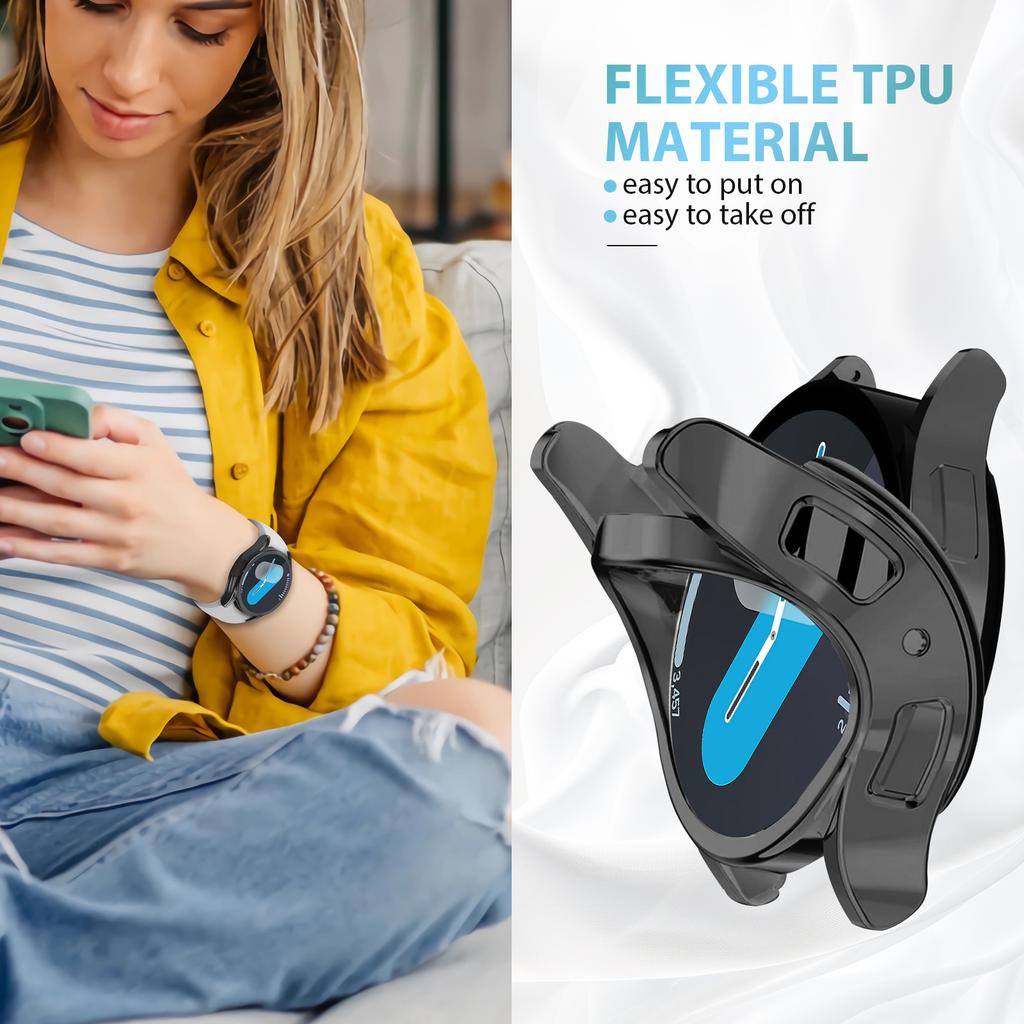 Cover for Samsung Galaxy watch 7 FE 44mm 40mm Screen protector accessories TPU all-around bumper Shell for Galaxy watch 7 Case