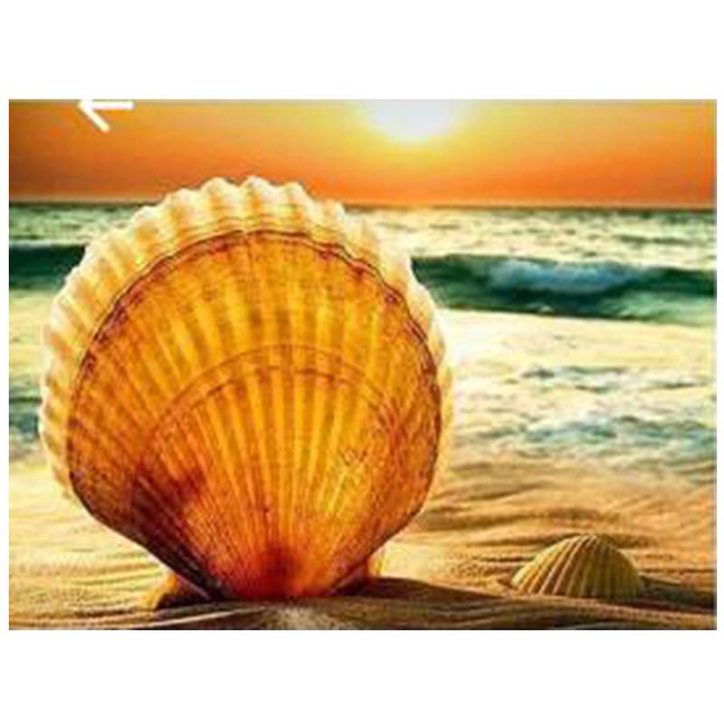 

5D DIY Алмазная живопись Морская скорлупа площадь / круглый Бриллиантовая вышивка Подарок или украшение