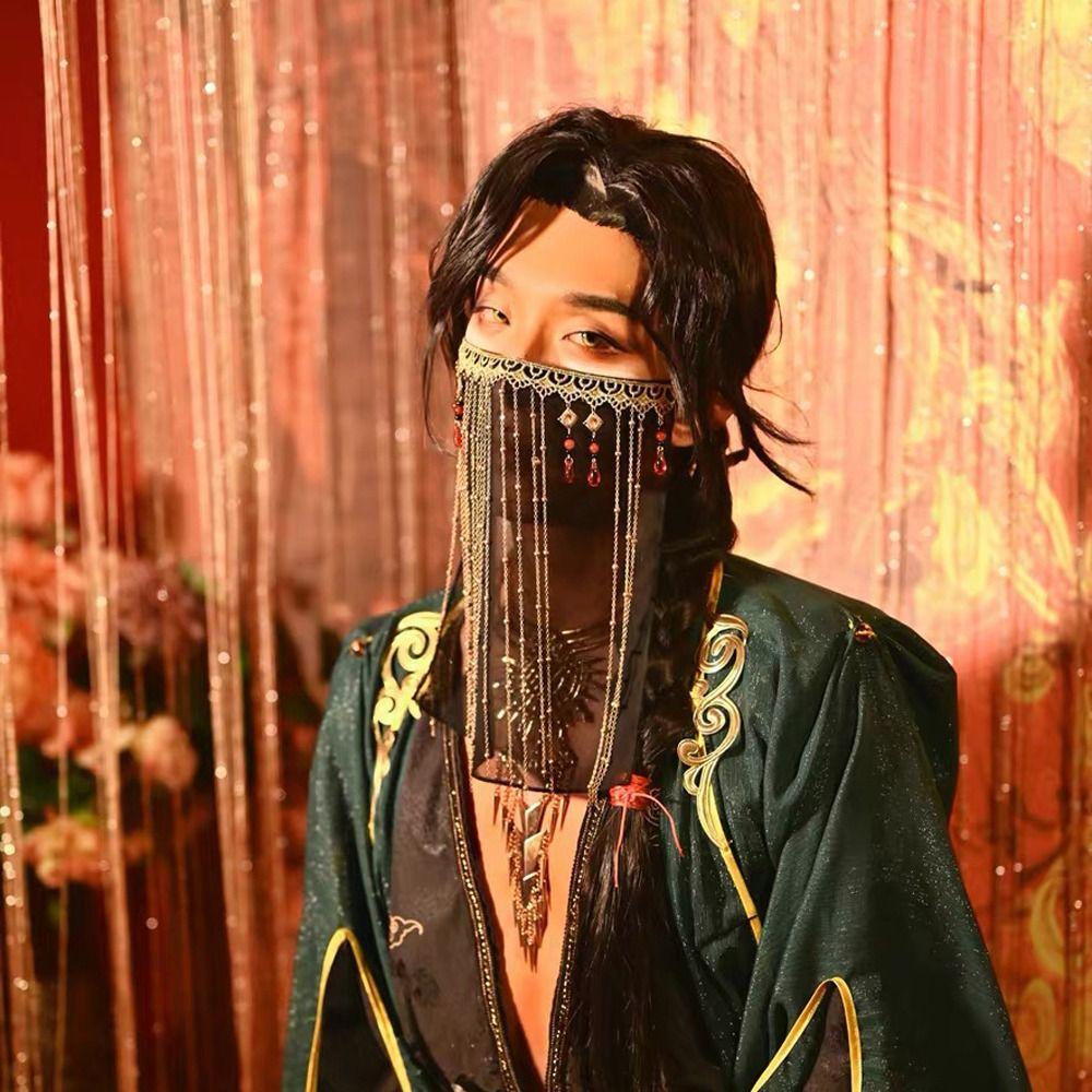 Mesh Hanfu Face Veil Ancient Headwear Face Covering Gauze Chinese Hanfu Accessories