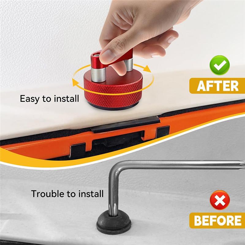 L10A 6Pcs Hardtop Bolts Screw Quick Removal Fastener Thumb Screw Nut Kit For Jeep Wrangler JK 2007-20018 JL 2018-