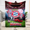 Bayern Munich Fan Gear Customize Your Name Blanket Throw Customizable Blanket Ultra-Soft Throw For Nap Chair Bed Sofa Ideal for All Seasons