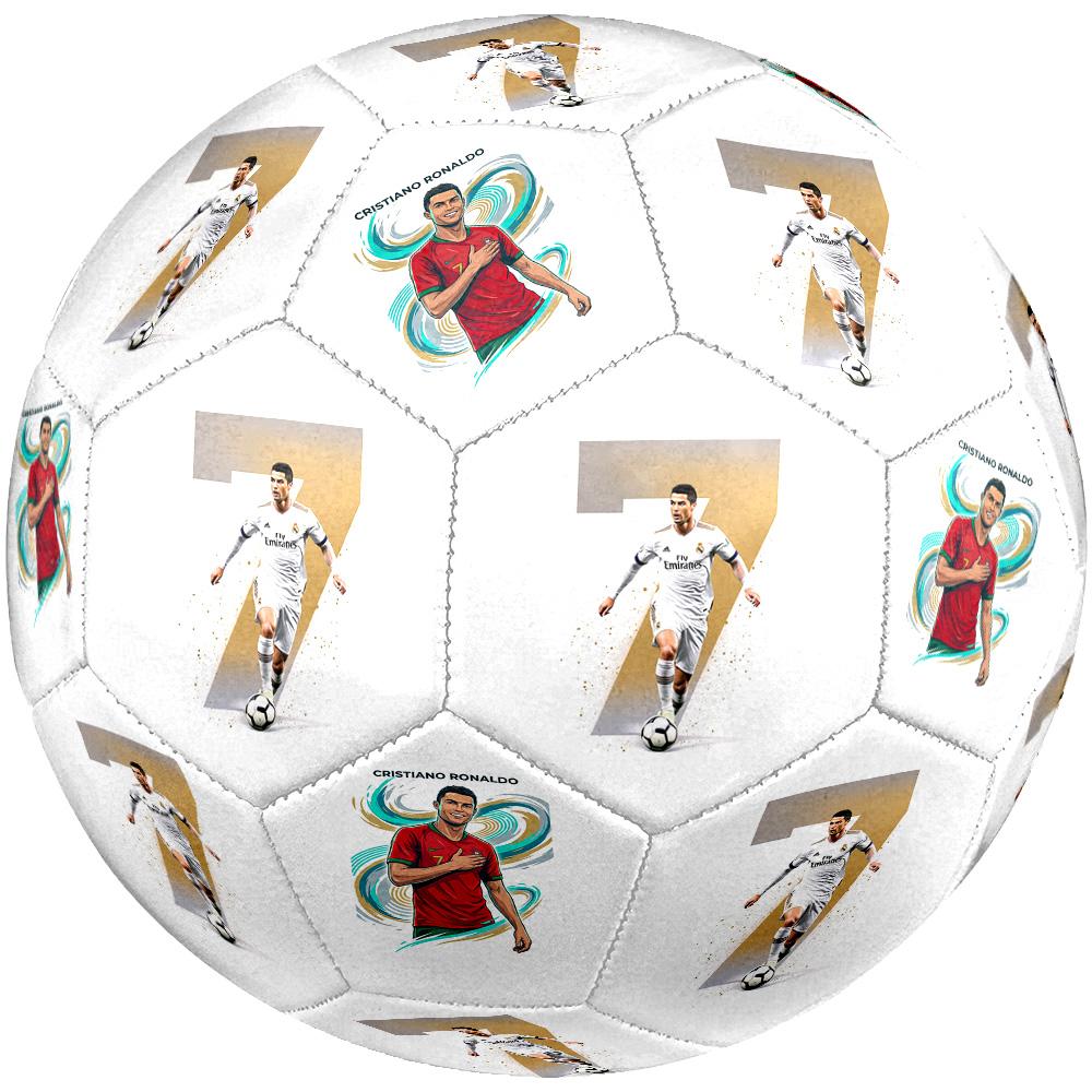 Ronaldo's Real Madrid Player Action Soccer Ball Size 5 Football Machine Sewn Indoor/Outdoor Training and Matches Surprise Collection Gift