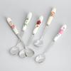 Home & Living Stainless Steel Rose Flowers Coffee Spoon TeaSpoon Kitchen & Dining Dessert Scoop