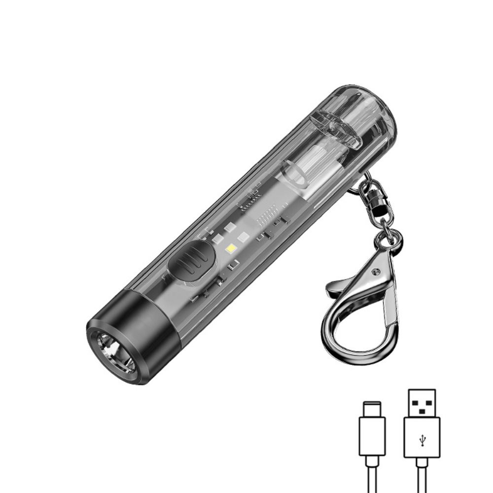 Portable Mini LED COB Flashlight USB Rechargeable with Red&Blue Light LED Torch Ultra Bright Camping Lantern Searching Hiking