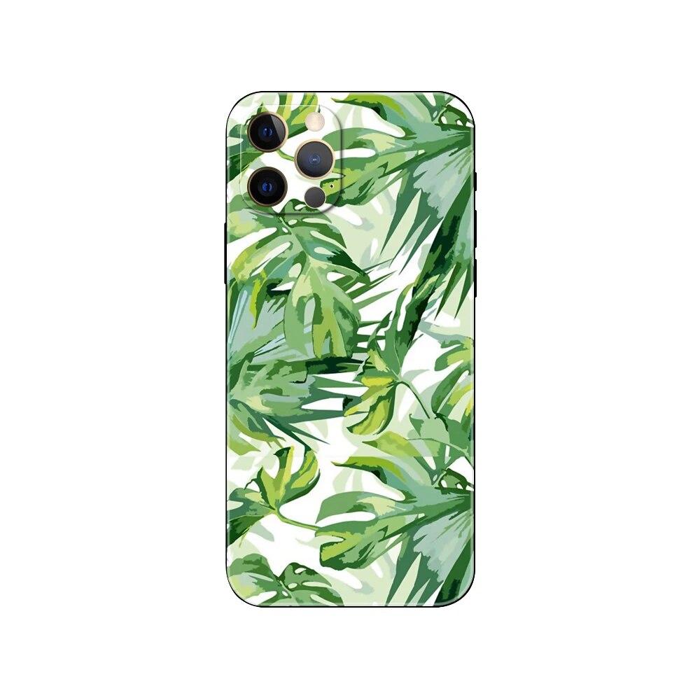 Green plant telefonfodral för iPhone Samsung Galaxy Redmi Xiaomi Oppo OnePlus Note SA 7 8 9 10 11 12 13 14 20 21 22 23 53 54 Pro Max Plus Ultra TPU Soft