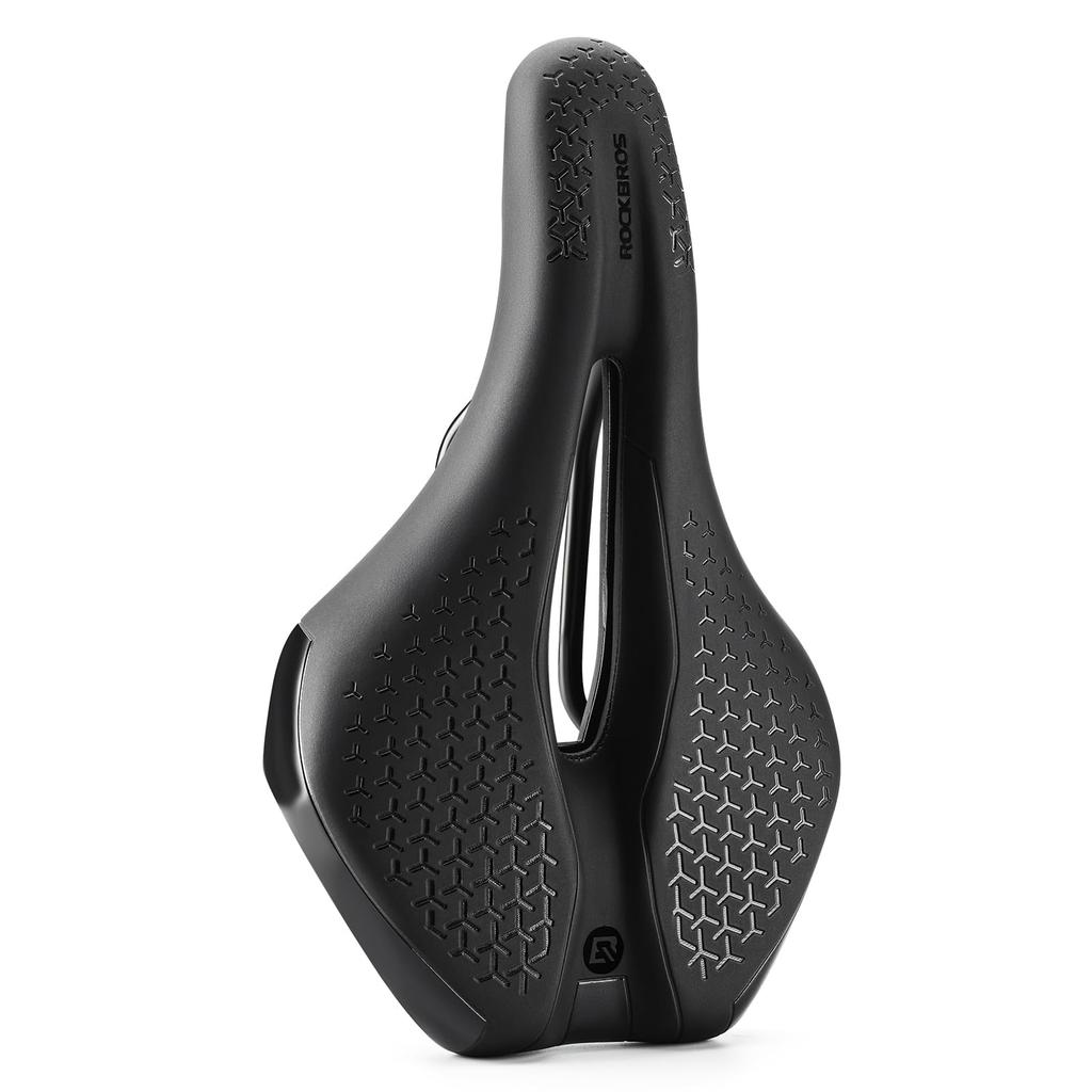 ROCKBROS Bicycle Saddle Saddle Memory Shock Sports Water Wave Road Mountain Cross Black Cushion, Foam, Painless, Absorption, Saddle, Perforated,