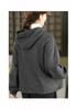 2025 Women's Winter Woolen Hooded Sweatshirt with Inner Velvet Layer - Thick, Warm Pullover Hoodie (Style 1011)