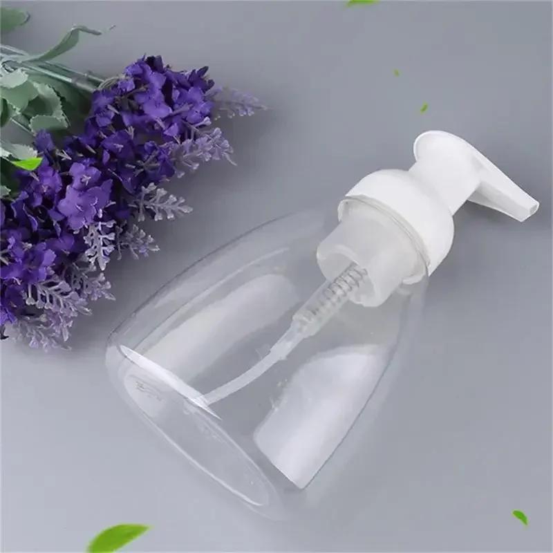 300ML Foam Bottle Transparent Mousse Bubble Bottle PET Plastic Hand Washing Liquid Bottles Facial Cleanser Soap Liquid Bottles