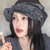 Fleur Ruffle Hunting Cap Gray