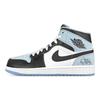 Jordan Air Jordan 1 Mid Cushioning Slip Resistant Abrasion Resistant High Top Vintage Basketball Shoes Men's Blue White DV1308-104(Team47-)