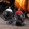 Halloween Decorations Indoor - Halloween Candle, Skull Bleeding Candle Gothic Decorations for Home Table Bar Indoor Room - Spooky Decor for Table