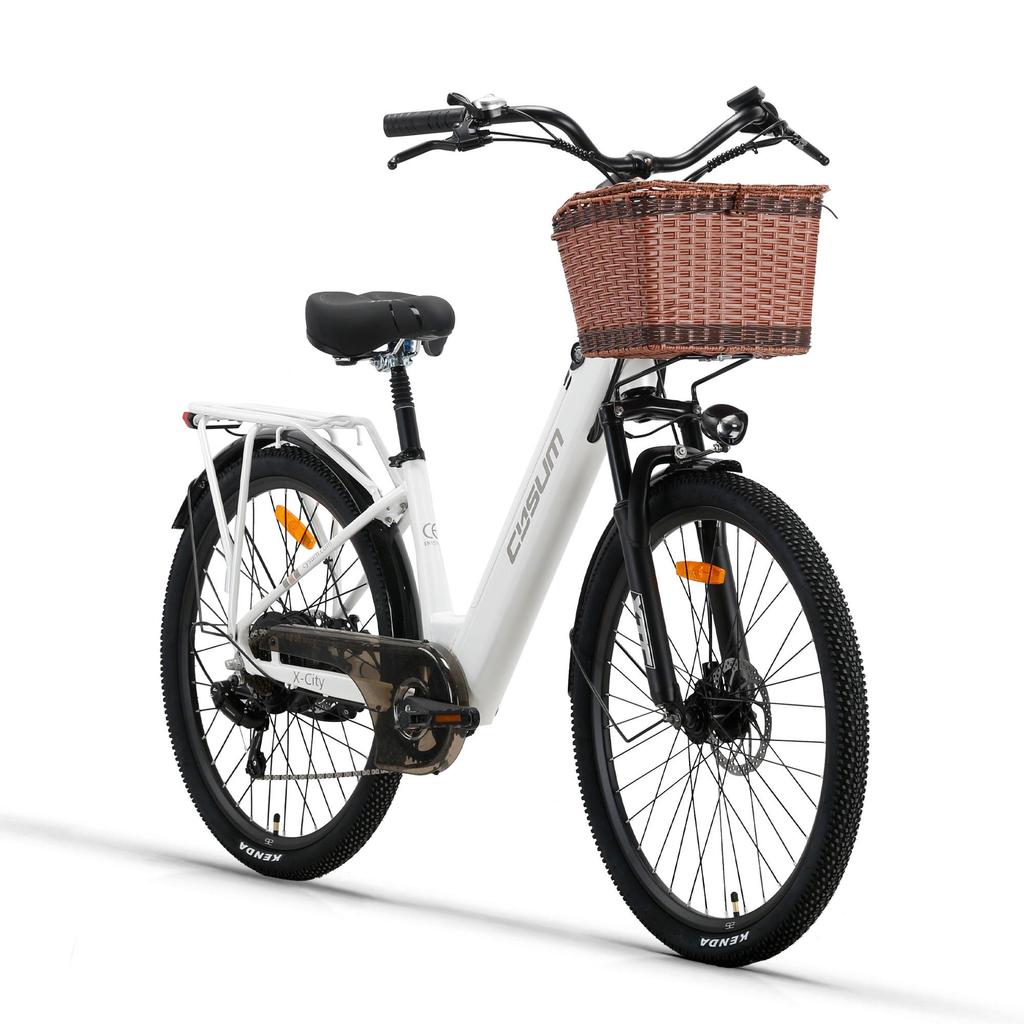 CYSUM X-City Adult City Electirc Bicycle 26 inch Tires 48V10.4AH 250W Urban Commuting Eike Women's Outdoor Electric Bike