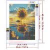 5d DIY Diamond Painting Cross Stitch Sunflower Scenery Diamond Embroidery Mosaic Full Round Drill Home Decor