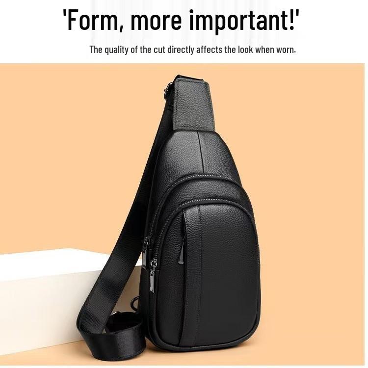 Men's Large Capacity Anti-theft Leather Crossbody Travel Bag