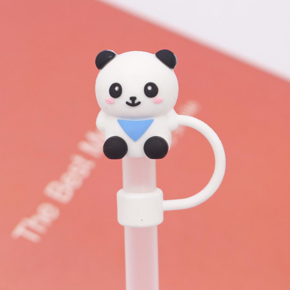 7Pcs Silicone Cute Animals Straw Covers Reusable Cartoon Animals Straw Caps Funny Tumbler Straw Plugs for Stanley 30/40 OZ Cups