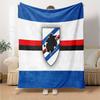 Sam-pdoria Team Crest Design Flannel Blanket, Soft Polyester, Modern Design, All-Season for Camping, Travel, Gifts for holidays or birthdays