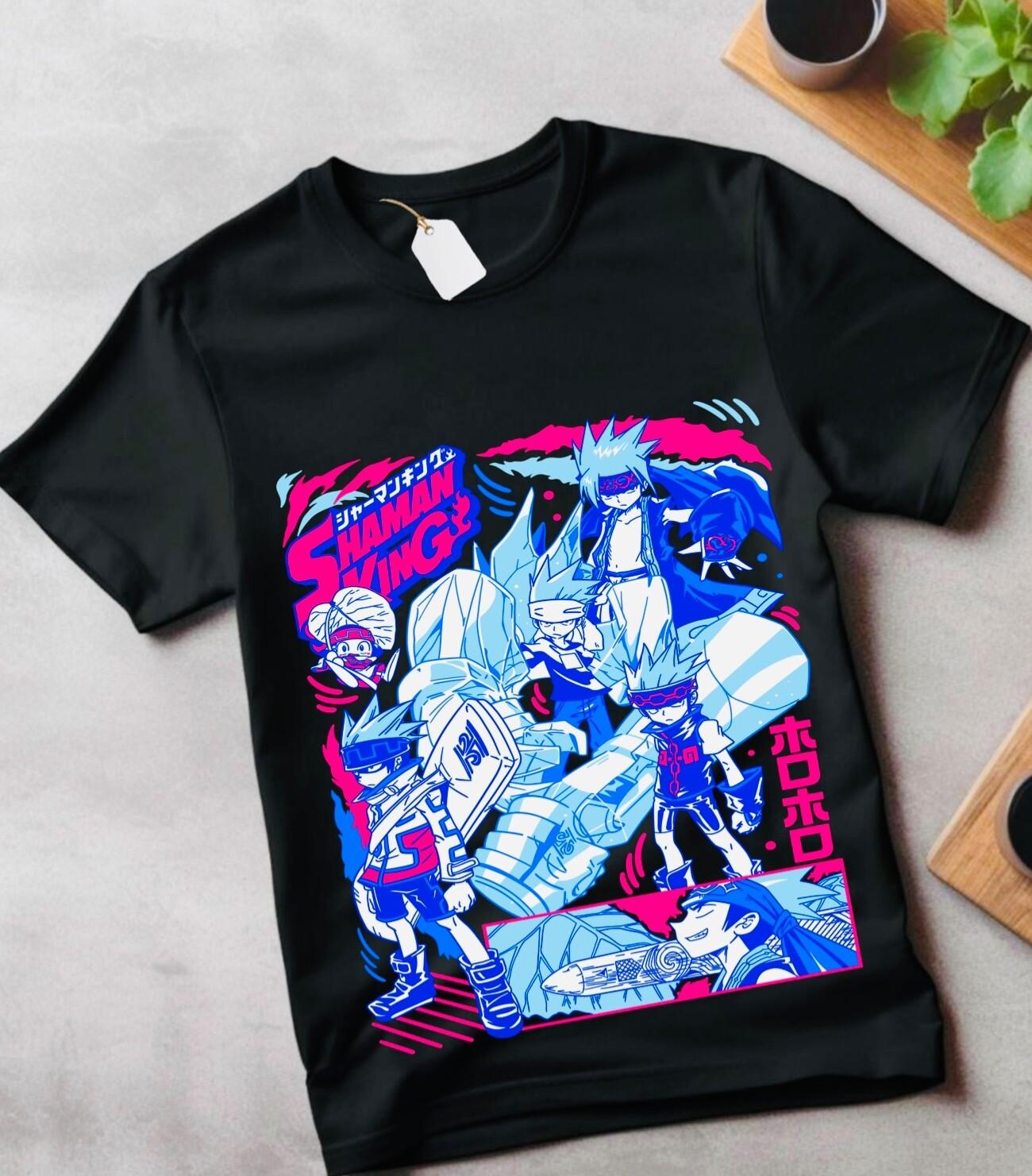 Shaman King Horohoro T-Shirt Mens Womens Tees Top Amidamaru Asakura Anime Manga GifT Shirt Mens Womens Tees Top kids XL