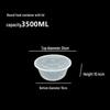 Disposable 3500ml Food Containers with Flat Lids