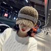 Autumn and Winter Hats Trendy Versatile Leopard Print Diamond Peaked Cap Street Fashion Baseball Cap Student Hat