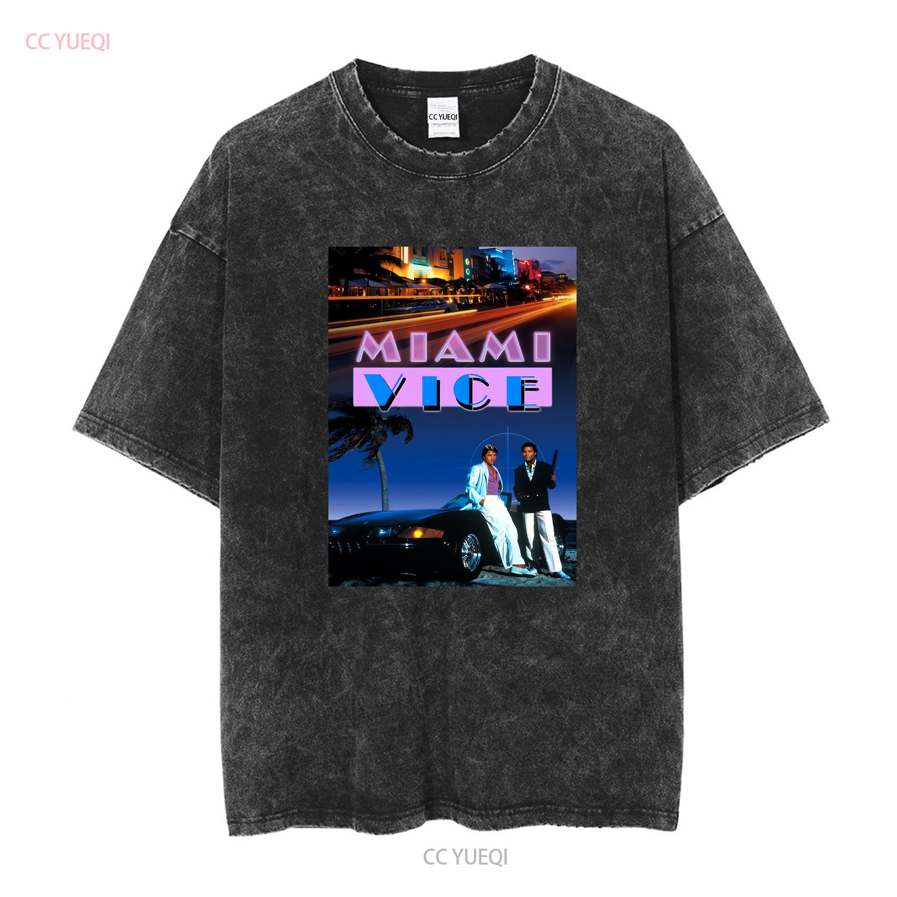 

Майка Miami Vice Ретро 80-х Телешоу Фан з довгими або короткими рукавами вінтажна Прана Дихаюча Повсякденна Унісекс Еластична модна 4XL