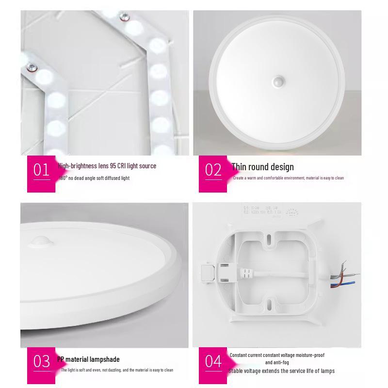 Ultradünne wasserdichte LED-Deckenleuchte für Badezimmer, Balkon, Schlafzimmer und Flur.