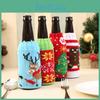 Premium Knitted Christmas Beer Bottle Cover Set Including Festive Patterns Of Snowflakes Reindeer And Men Gingerbread