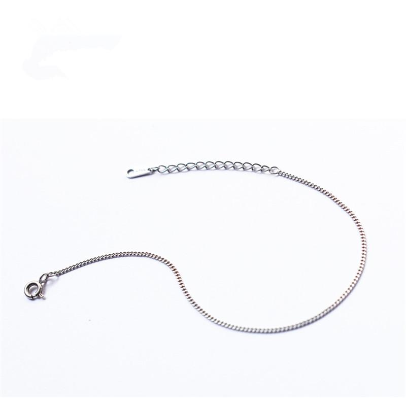 925 Sterling Silver Korean Version Simple Snake Bone Chain Bracelet Women Adjustable Trend Wild Fashion Jewelry Accessories