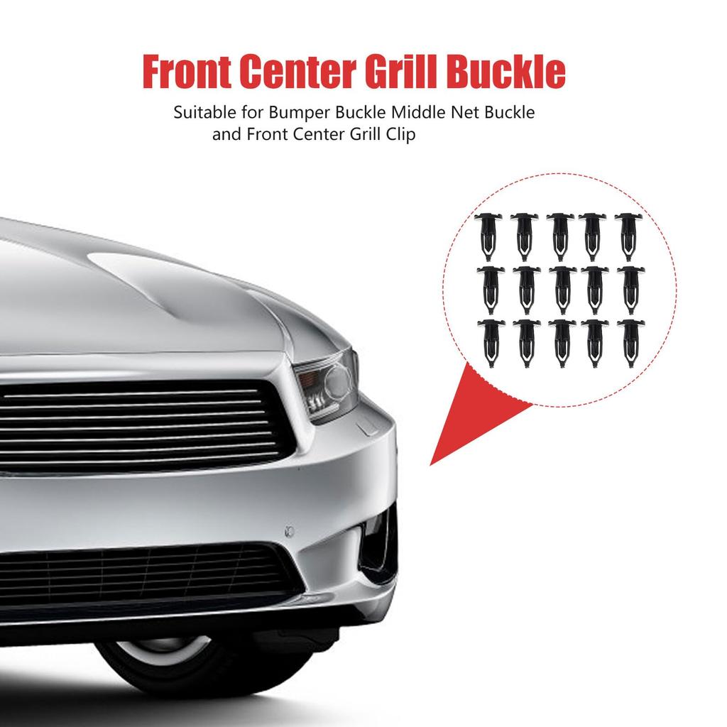 DECORNIJIA 50pcs Car Push Retainer Clip Nylon Bumper Fixture Kit Auto Front Bumper Grille Fastener Installation