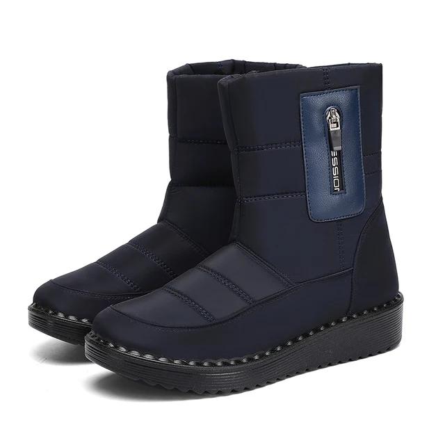 Non-Slip Waterproof Snow Boots for Women 2024 Winter Warm Cotton-Padded Shoes Woman Platform Thicked Plush Ankle Boots