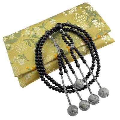 WONDERFUL LOTUS Prayer Beads Nichiren Sect 8 Dimensions Authentic Prayer Beads Ebony Double Prayer Beads 108 Beads Lotus Rosary Bead Bag Included