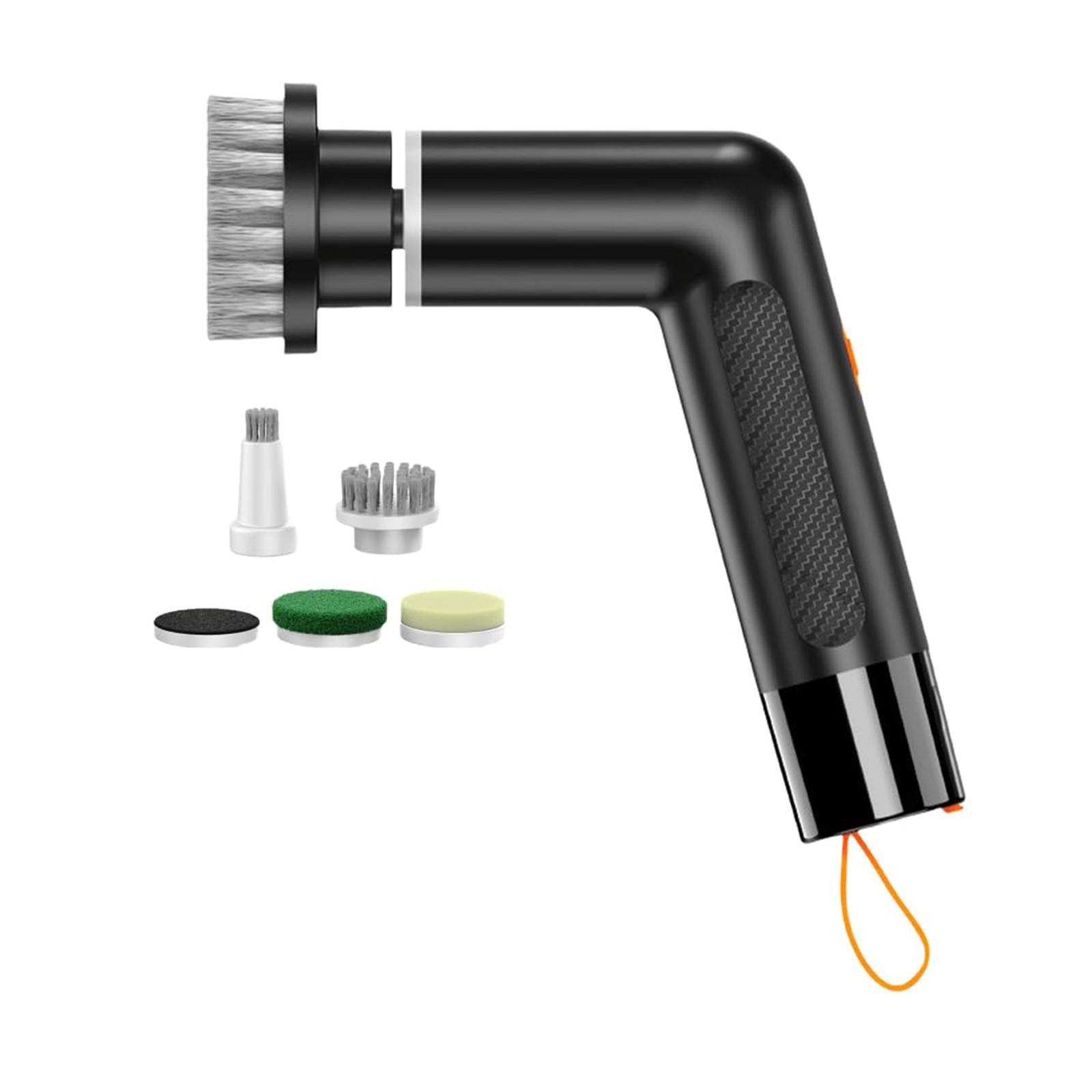 

Электрическая щетка для чистки, Многофункциональная бытовая кухонная щетка для мытья посуды, Ручная автоматическая щетка для чистки One Size чёрный