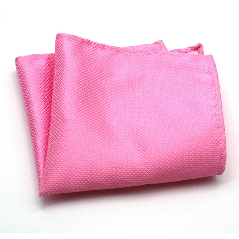 Luxury Men's Handkerchief Plaid Solid Color Hankies Polyester Hanky Business Pocket Square Chest Towel 21*21CM