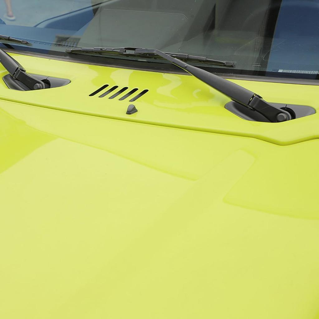 Front Wiper Base Cover Trim Windshield Wiper Base Panel Sticker for Suzuki Jimny 2019 2020 2021 2022 2023 2024 Exterior Accessories (Black)