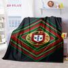 Portuguese Heritage Emblem Blanket Sofa Blanket Suitable for All Seasons Christmas Gifts Digital Printing Bedroom