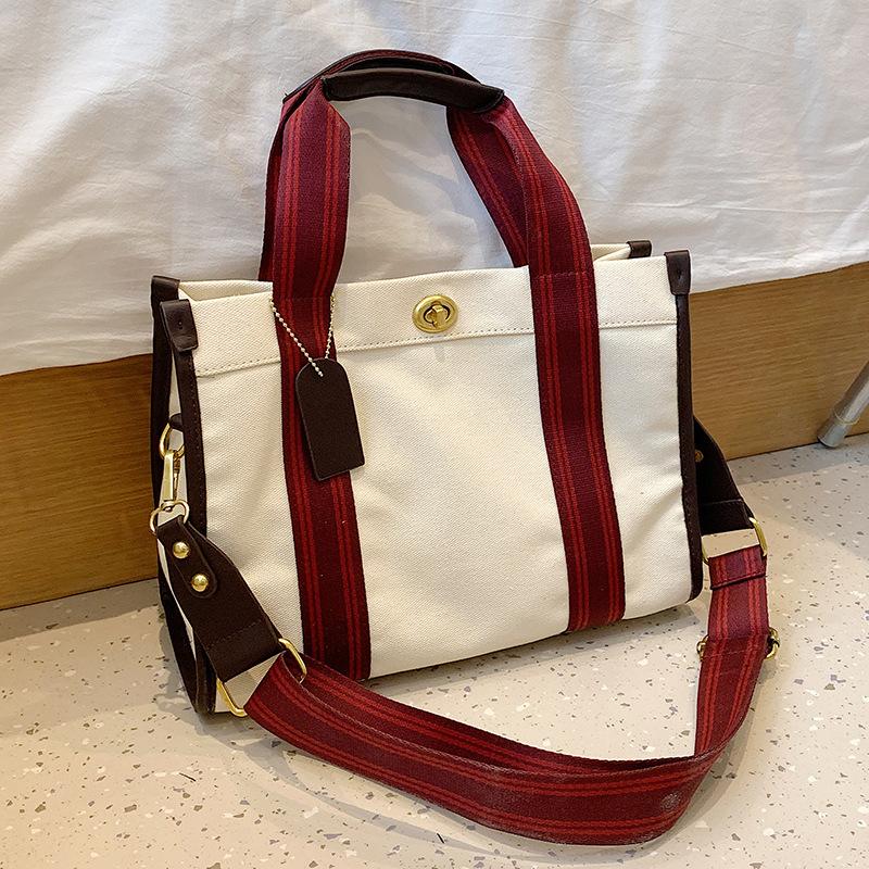 

Холщовая сумка Летняя Модная и Универсальная Женская Сумка Премиальная Ручная Сумка-Тоут Большой Вместимости