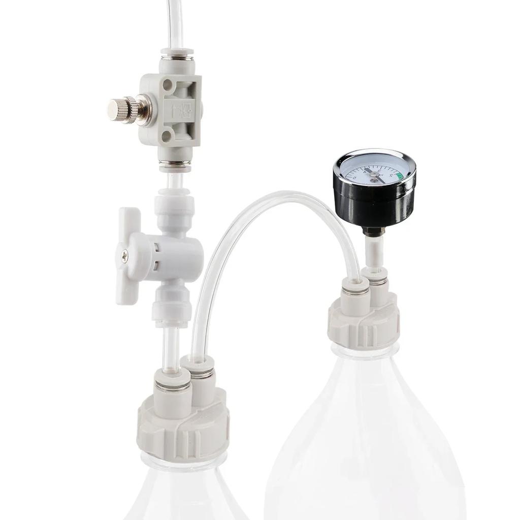 Stainless Steel CO2 Cylinder Generator System Double Aquarium CO2 Generator System Kit Carbon Dioxide Reactor Instrument