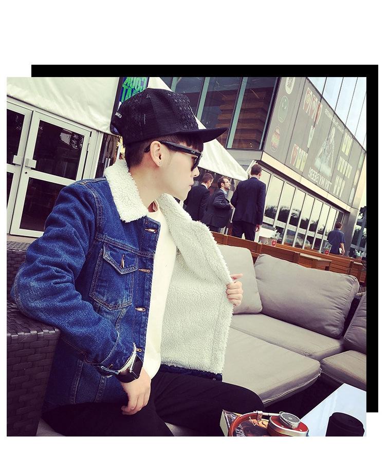 Men's Trendy All-Match Thick Winter Warm Velvet-Lined Denim Jacket
