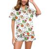 Women's Soft Two-piece Printed Pajama Set Short Sleeved Shorts Set Casual Clothing Set Pajamas