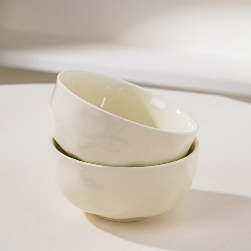 

Cream Style Green Bowls for Home Use New Ceramic Underglaze Colour High Aesthetic Solid Tableware 380ml Creative Rice Bowl 4.5 inch