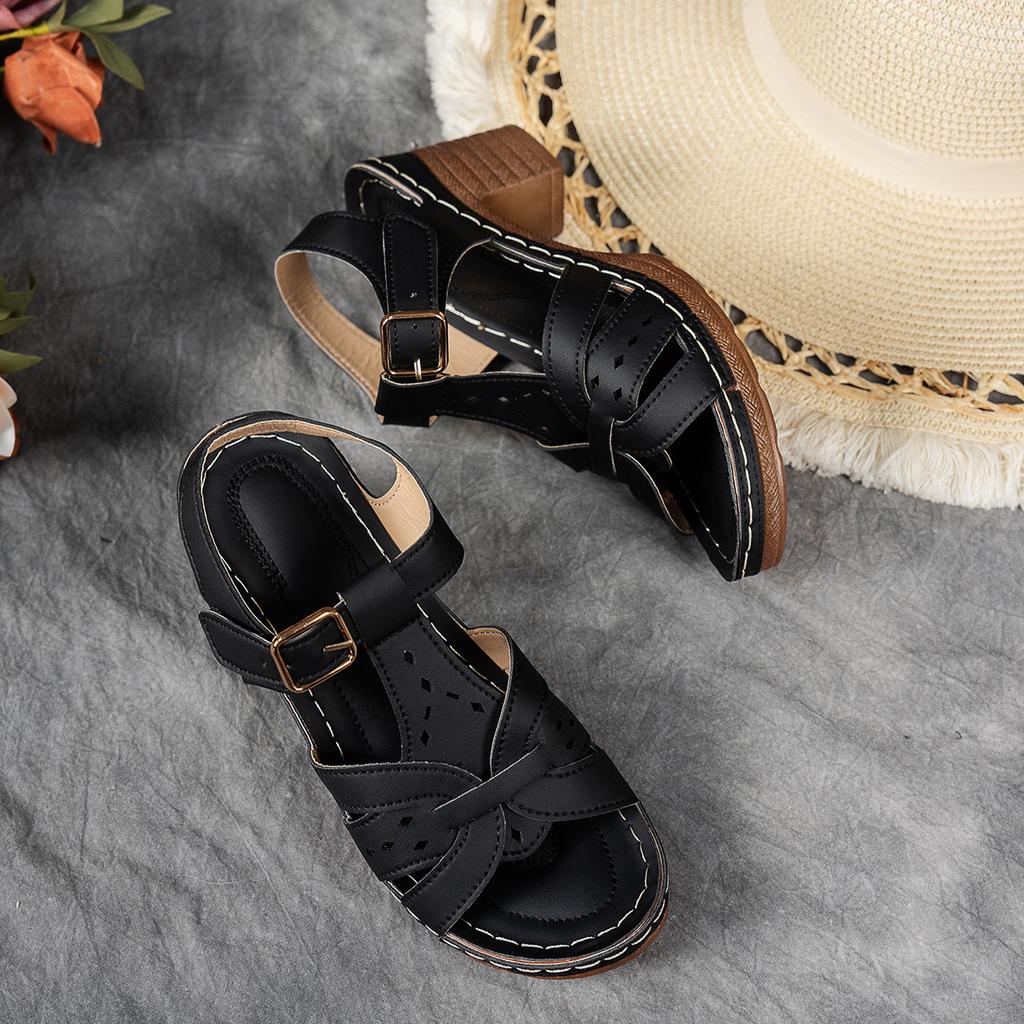 Shoes for Women Summer Fashion Women High Heel Platform Sandals Plus Size 36-43 Sandalias De Mujer Casual Beach Shoes