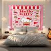 Hello Kitty Tapestry Wall Hanging Kawaii Aesthetic Room Decor Cute Wall Art for Bedroom Dorm Teen Girls