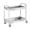 Stainless Steel Restaurant & Hotel Serving Trolley - Mobile Dining, Dessert, Bar, Busboy Cart
