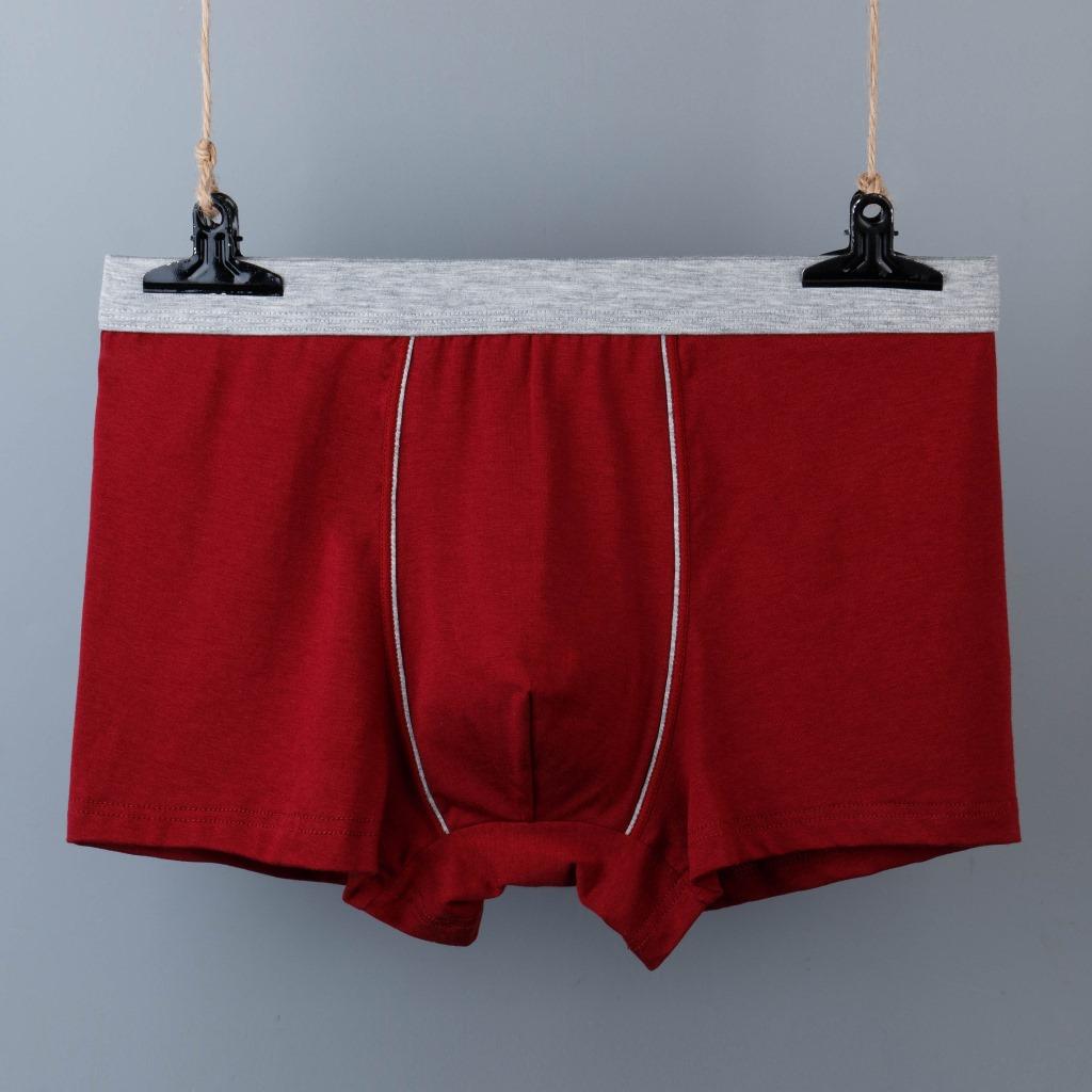 Men's Cotton Underwear Loose and Breathable Four Cornered Pants Plus Size Medium High Waist Pure Cotton