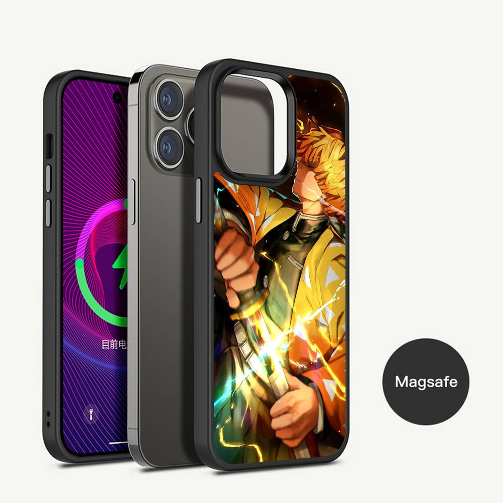 Zenitsu Agatsuma Phone Case Magnetic Case For iPhone 17 16 14 13 12 11 15 Pro Max For Wireless Charge Cover