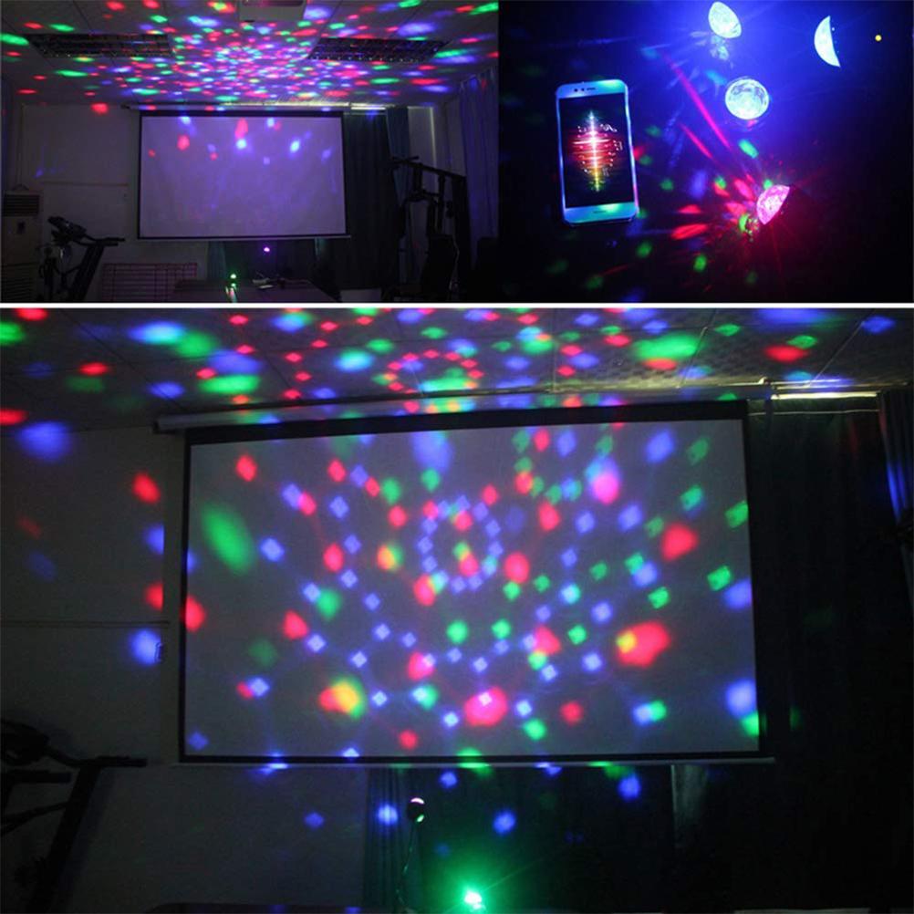 Lights LED Ball Stage Effect Rotating Party Light Sound Activated RC Bulb for DJ  KTV Dancing
