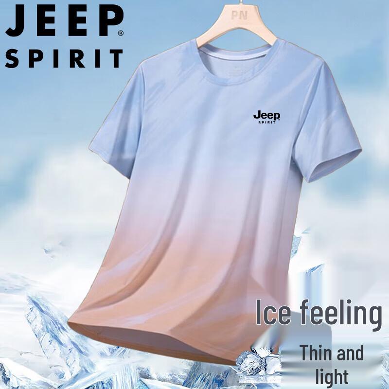 JEEP SPIRIT Men s Gradient Casual T-Shirt M