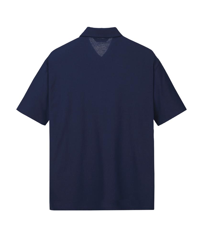 IL CORSO [Soktas] Aero Pk Short Sleeve T-Shirt Navy Iets5E419N2